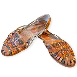✨ Sentiments Leather Huarache Sandals – Size 8 ✨